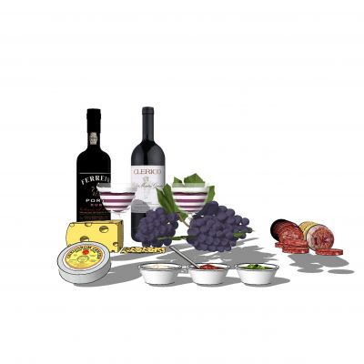 SU精品组合摆件