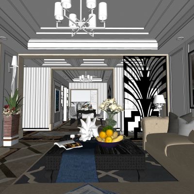 欧式整套户型设计方案含图层