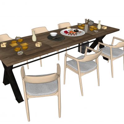 新中式休闲餐椅