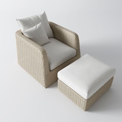 现代户外椅 藤编椅 休闲椅