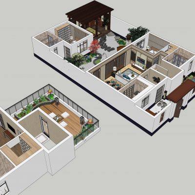 日式别墅（室内，景观）