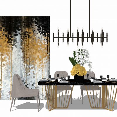 现代轻奢餐厅软装