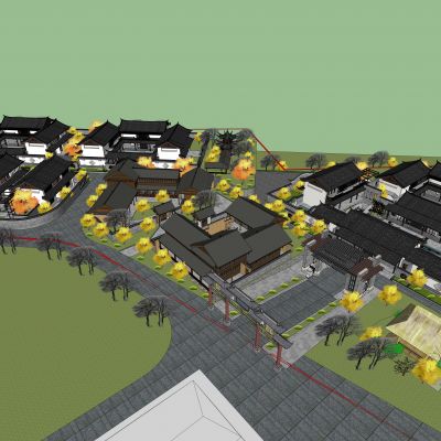 中式院落仿古建筑群