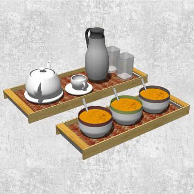 厨房摆件SU模型