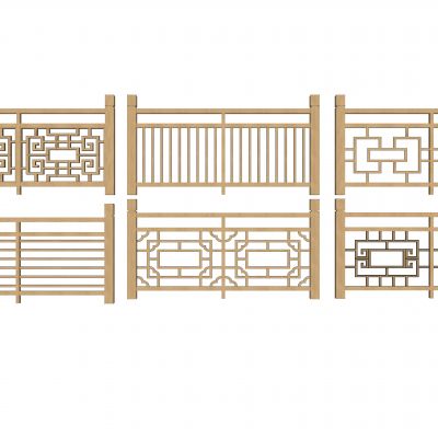 中式护栏栏杆组合