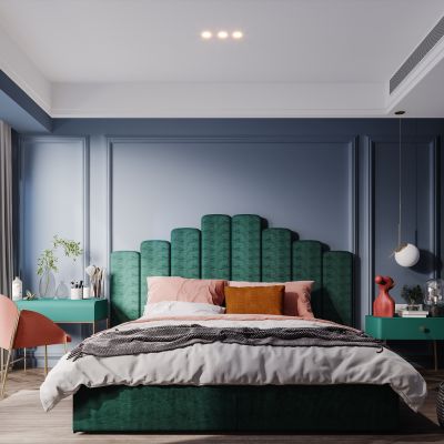 美式现代简约轻奢风格卧室