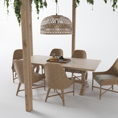 现代户外桌 休闲桌 凉亭