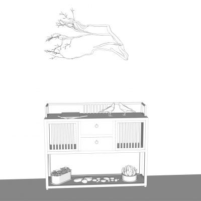 中式日式装饰柜