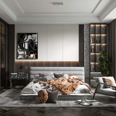 现代简约风格主卧室 父母房