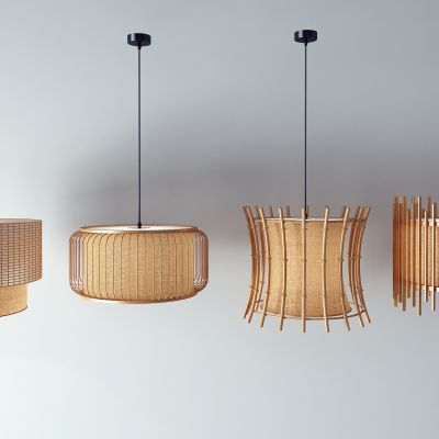 新中式藤编吊灯