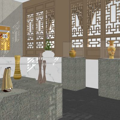 中式展厅展览馆博物馆文化与科技展览馆