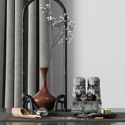 中式石狮子 摆件