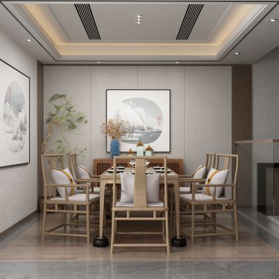 新中式餐厅 餐桌