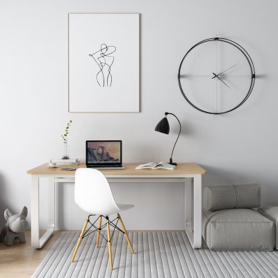 北欧书桌 懒人沙发 钟表 台灯