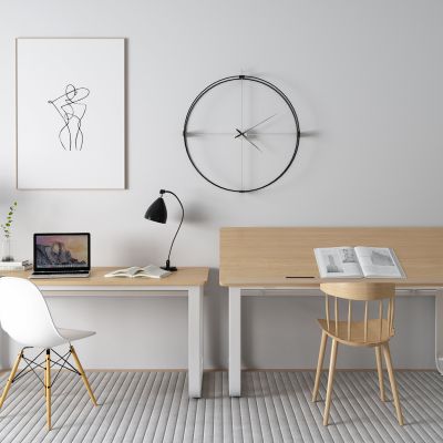 北欧书桌 落地灯 钟表 台灯