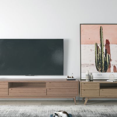 北欧电视柜 电视机