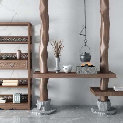 新中式博古架 书架 书籍