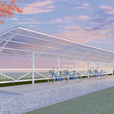 现代自行车棚