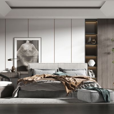 现代轻奢风格主卧室 父母房