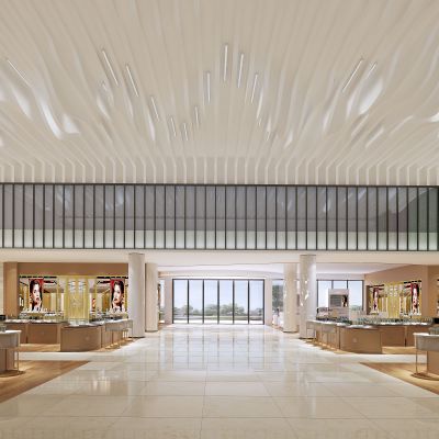 奢品店，商场,珠。