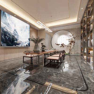 新中式书房茶室