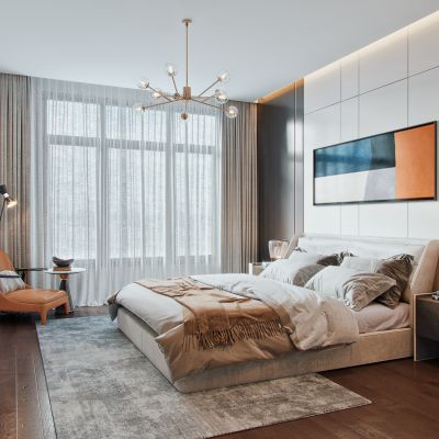 现代卧室 轻奢床具