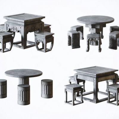 新中式石桌 户外桌