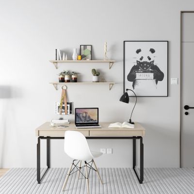 现代书桌 落地灯 摆件