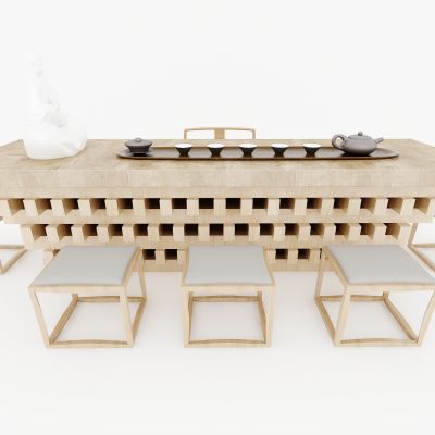 新中式风格茶桌