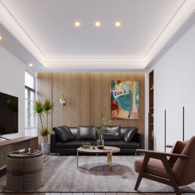 北欧现代简约轻奢风格客厅