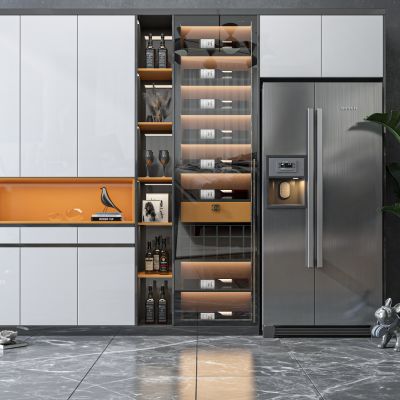 现代风格多功能酒柜