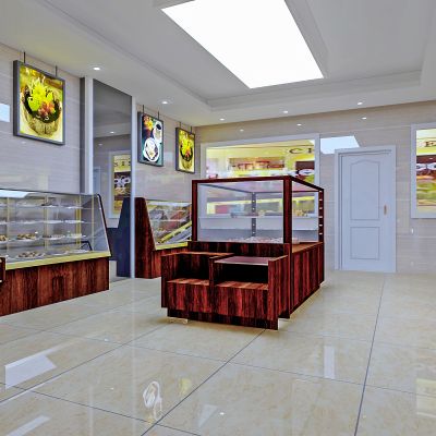 现代甜品面包店