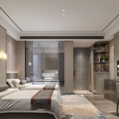 酒店双人间客房