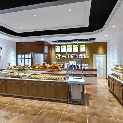 现代甜品面包店