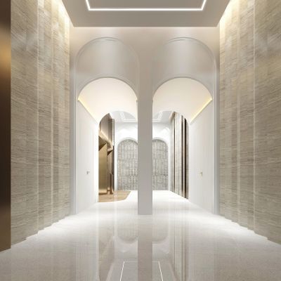 酒店，电梯过道