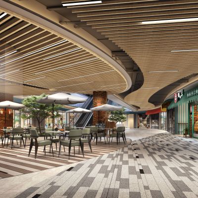 商场负一层美食街