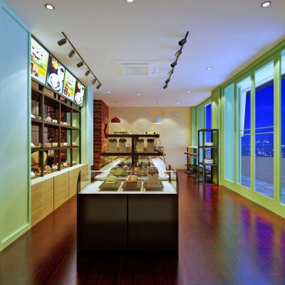 现代甜品面包店