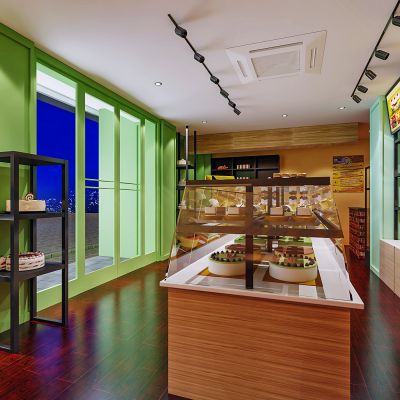 现代甜品面包店