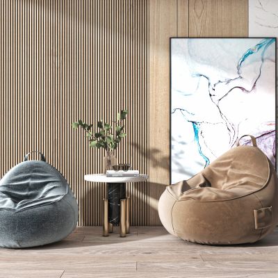 现代懒人沙发茶几组合