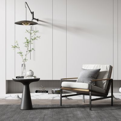 现代休闲椅_边几组合