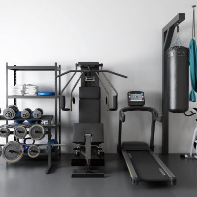 现代跑步机 哑铃 拳击 瑜伽