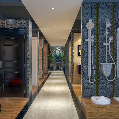 现代壁纸专卖店3D模型