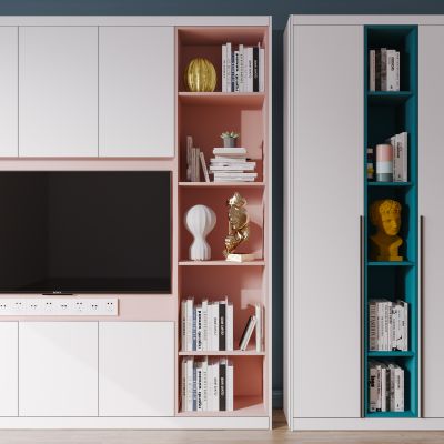 现代简约北欧轻奢风格电视装饰柜子