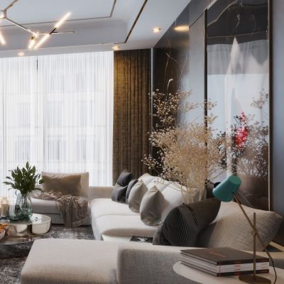 现代北欧风格轻奢客厅