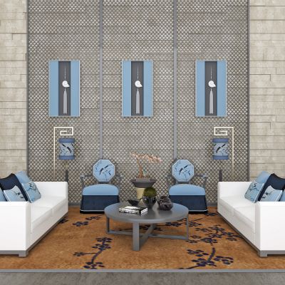 新中式沙发组合