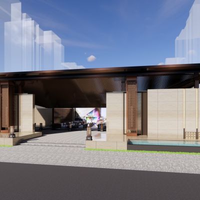 新中式示范区，售楼处