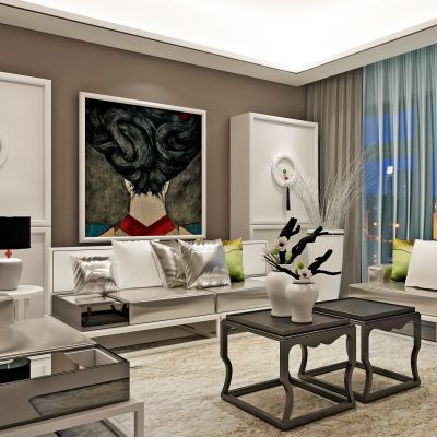 新中式沙发组合