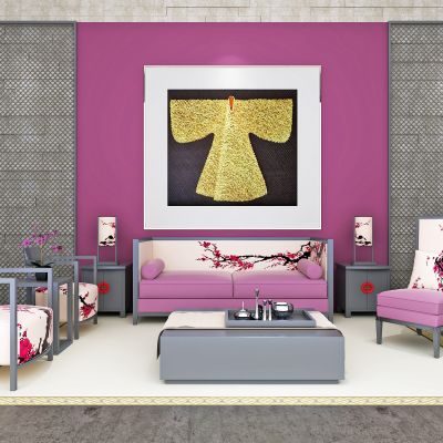 新中式沙发组合