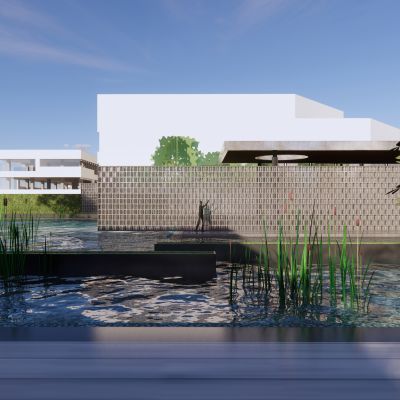 现代风格示范区，售楼处