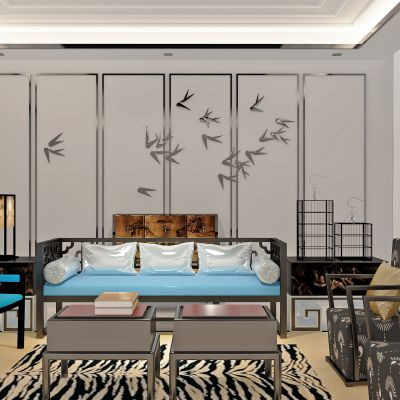 新中式沙发组合